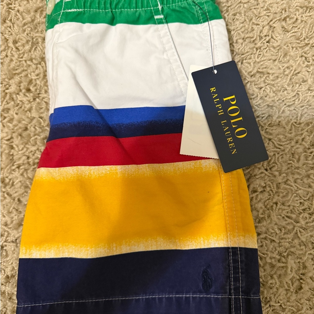 Polo by Ralph Lauren Kids Striped Shorts - Green, White, Blue, Red, Yellow